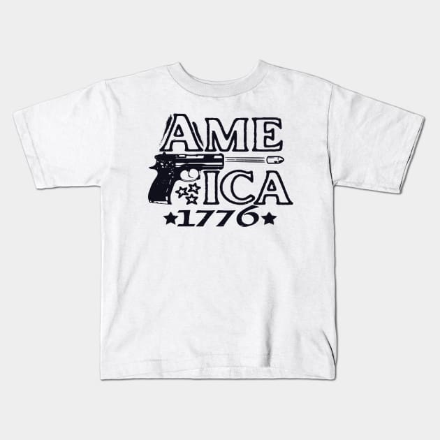 1776 America 2nd Amendment Kids T-Shirt by Etopix